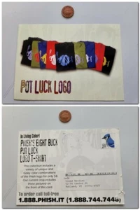 Camisetas Phish 1997 Dealer Pot Luck postal promocional excelente matasellado - Imagen 1 de 3