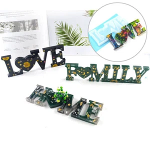 Flower Cambodia Letter Mold Jewelry Decoration Diy Drip Glue Mold Love - Picture 1 of 19