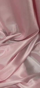 Baby Pink Shiny Premium Taffeta Fabric 58’’ PRICE PER METER - Picture 1 of 2
