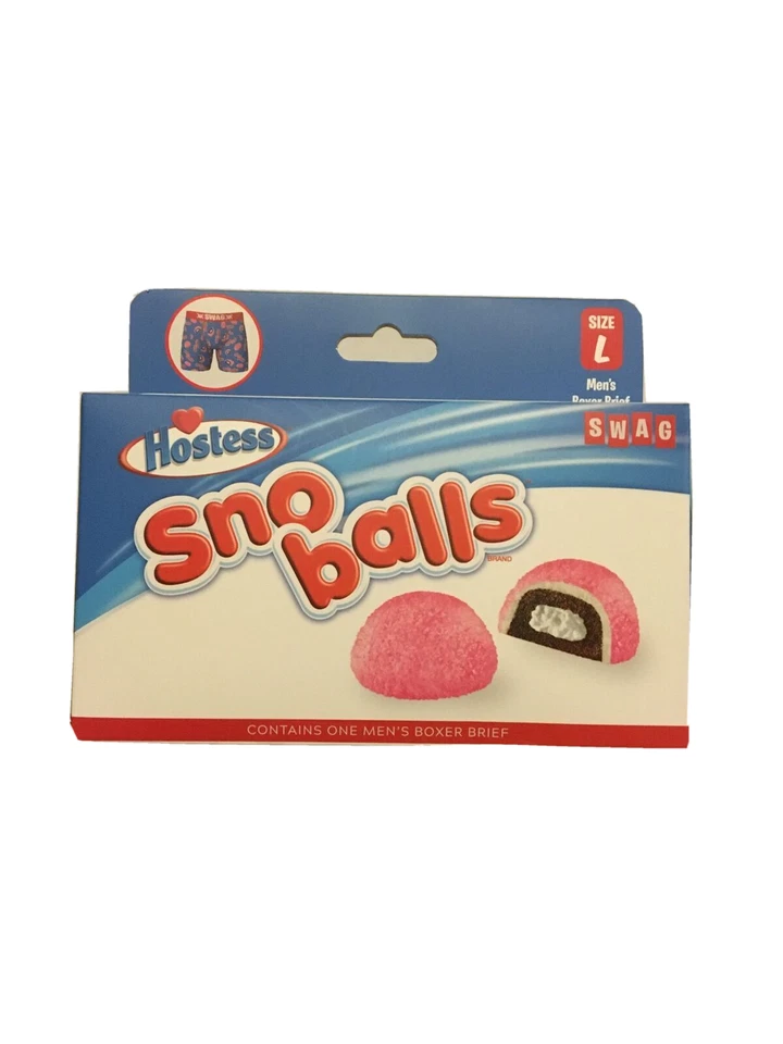 SWAG Hostess Pink Coconut SnoBalls Novelty Boxer Briefs Men's Size L 34-36