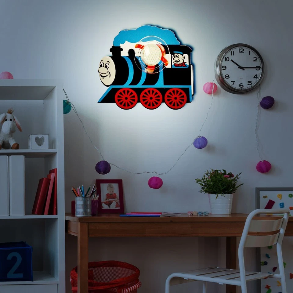 Kinder Zimmer decken leuchte Wand Beleuchtung Lokomotive Lampe HEITRONIC 27355