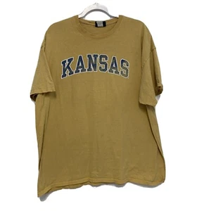 MV Sports Kansas T-Shirt Mens Size 2XL Yellow Mustard - Picture 1 of 8
