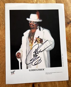 Foto promocional autografiada de El Padrino WWE / WWF / WCW 8x10 2000 - Imagen 1 de 2