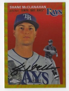 2023 Topps Chrome Platinum #329 Shane McClanahan Gold Refractor #'d 49/50 - Picture 1 of 2