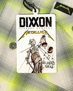 DIXXON Flannel Sz L Metallica And Justice For All Tribute Collab Brand New! - Picture 1 of 3