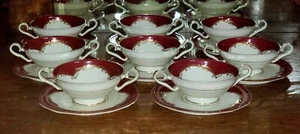 8 - VINTAGE 1940's ROYAL TETTAU BULLION CUP & SAUCER SETS GERMANY U.S. ZONE - Picture 1 of 8