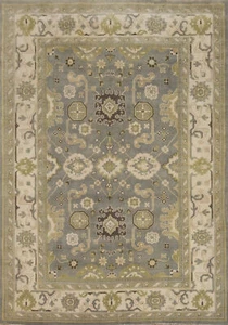 Eleganter Handgewebter Oushak Indischer Teppich Wohnzimmerteppich 9x12 ft - Bild 1 von 11