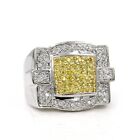 Stainless Steel 316 Pave Men's Square shape CZ SET Pinky Ring