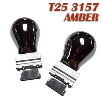 Rear Signal Light T25 3057 3157 4157 Amber Silver Chrome Bulb Fits Saab V W - Imagem 1 de 2