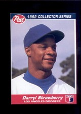1992 Post Cereal DARRYL STRAWBERRY Los Angeles Dodgers Card Mint