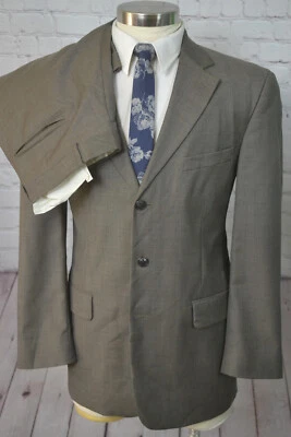 Stafford Mens Brown Wool Classic Fit 2 Piece Suit 40R Jacket 34x30 Pant - Image 1 of 4