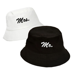 Czapki Mr. and Mrs. Bucket, zestaw 2 czapek kubełkowych, kapelusze kubełkowe wykonane na zamówienie