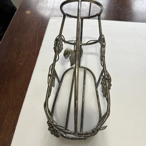 Portabotellas de vino Godinger 1970 plateado carrito servir diseño vid - Imagen 1 de 6