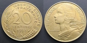 Coin France - 1993 - 20 centimes Marianne Cupro (N2382) - Picture 1 of 3