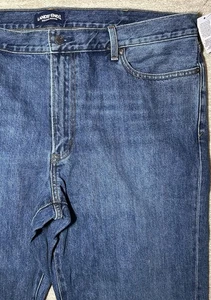 Neu mit Etikett Lands End Square Rigger Herren Gr. 42 traditionelle Passform dunkelblau Denim Jeans - Bild 1 von 5