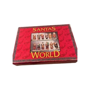 Juego de estatuillas pintadas a mano de porcelana con fecha de Papá Noel de todo el mundo en caja - Imagen 1 de 16