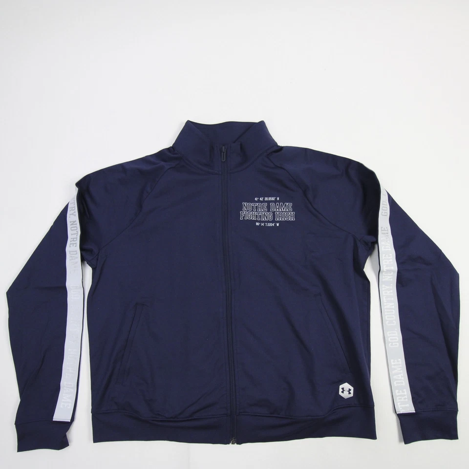 Chaqueta Notre Dame Fighting Irish Under Armour para mujer azul marino nueva Foto 1 de 4