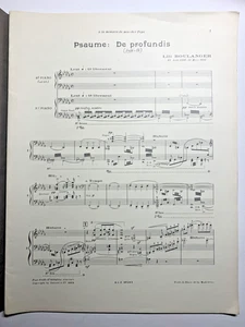 Noten . Boulanger. Psaume: De profundis.  Piano. - Bild 1 von 1