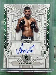 2024 TOPPS ROYALTY UFC AMIR ALBAZI PURSUIT OF GREATNESS AUTOGRAPH AUTO GREEN /5 - Picture 1 of 2