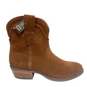 NEW Dingo WHISKEY Suede Cowboy Booties Size 7 - Picture 1 of 7