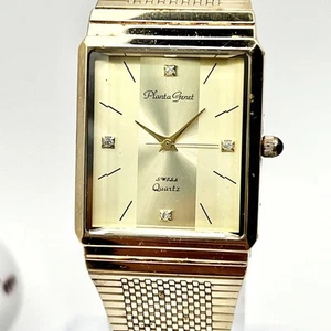 PLANTA GENET Gold Quartz Wristwatch - Picture 1 of 12