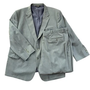 Jos A Bank Hombre 52R 48/14 Gris Claro Lana 2 Piezas Traje Colección Viajeros - Imagen 1 de 22