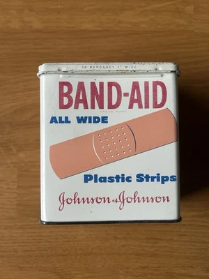 Vintage Band-Aid Metal Tin Box All Wide Plastic Strips Nice Condition - Image 1 of 4
