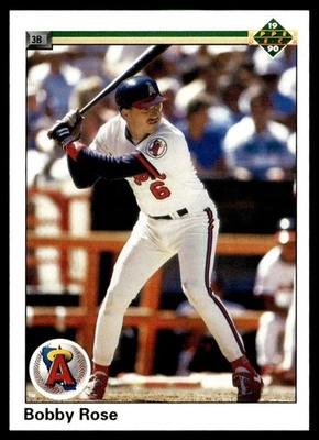 1990 Upper Deck Bobby Rose Rookie California Angels #77 - Image 1 of 2