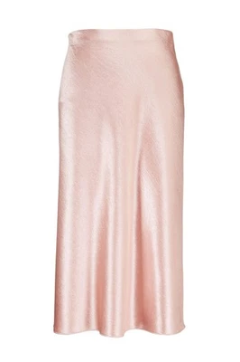 NUEVO CON ETIQUETAS Falda Midi Vince Metálica Satinada en Rosa Rubor XL $265 Foto 1 de 4