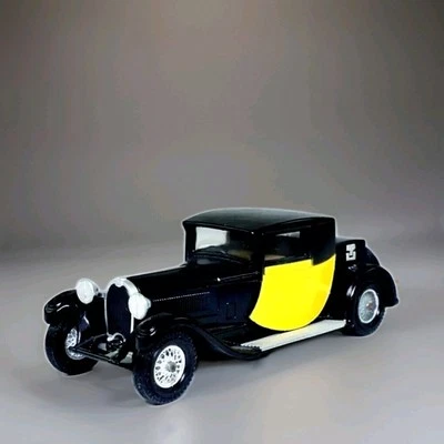 MATCHBOX Bugatti T44 1928 Noir Jaune Moulures Y24 Modèle D'Hier NEUF Boîte - Photo 1/4