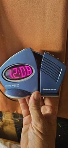 Vintage WACKY WAKE-UP Wecker Metallic Blau Sounddesign 90er 7 lustige Sätze - Bild 1 von 6