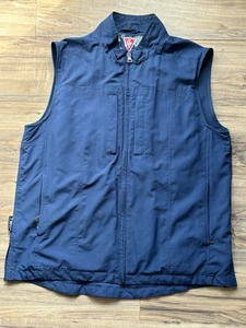 ScottEVest Men’s L SEV TEC Vest Multi 24 Pocket Full Zip Travel Utility Blue - Picture 1 of 10