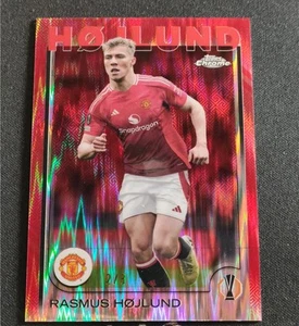 2024-25 TOPPS UCC UEFA MANCHESTER UNITED RASMUS HOJLUND RED /8 - Picture 1 of 4