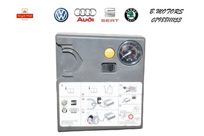 GENUINE VW AUDI SKODA CAR TYRE AIR PUMP INFLATOR AIR COMPRESSOR - Image 1 of 3