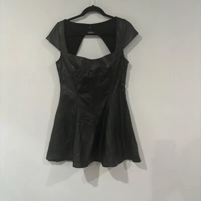 Free People Mimi Vegan Leather Dress Size 8 - Image 1 of 4