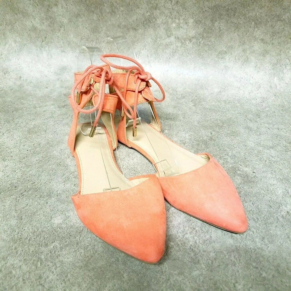 Charlotte Russe Mujer Ariel Talla 6 Rosa Correa al Tobillo D'Orsay Punta Plana Foto 1 de 4