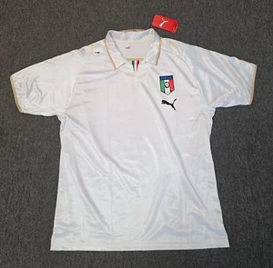 Men's Puma Italy National Soccer Team Away Jersey 2008-2009 Puma S/Sleeve L - Picture 1 of 3
