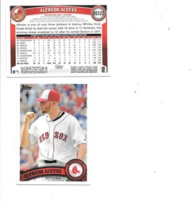 Alfredo Aceves 2011 Topps Update Series Baseball Card #US122 Red Sox Lot of 2 - Picture 1 of 1