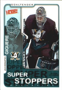 2001-02 UD Victory Anaheim Ducks Hockey Card #1 Jean-Sebastien Giguere CL