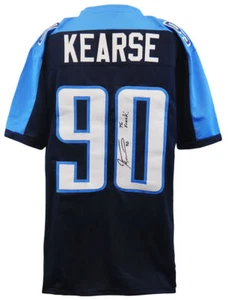 Jevon Kearse Signed Blue Custom Football Jersey w/The Freak - (SCHWARTZ COA) - Picture 1 of 3