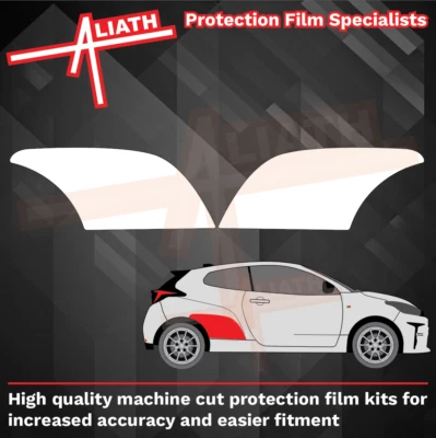 ALIATH Adatto a Toyota Yaris GR TRASPARENTE Posteriore QTR Arco Protezione Scheggia Pietra Vernice Pellicola Protettiva