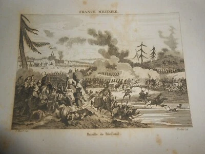 1836 STEEL ENGRAVING BATTLE OF FRIEDLAND PRAVDINSK RUSSIA NAPOLEONIC WAR - Image 1 of 3