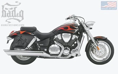 Honda VTX 1300 1800 RIGHT Side BLACK SOLO BAG Saddlebag - VTXR01 BAD&G CustomS - Image 1 of 4