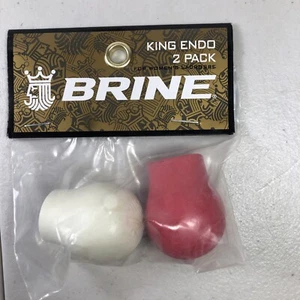 Brine 2er Pack Lacrosse Endos King Logo ENDO Damen Rot Weiß Brandneu - Bild 1 von 7