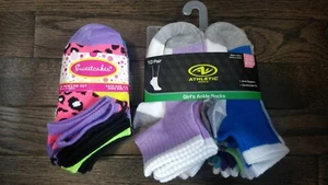 NWT Sweetcakes Athletic Works 20 Pairs Girls Sport Crew Ankle Socks sz4-6 6-10.5 - Picture 1 of 7