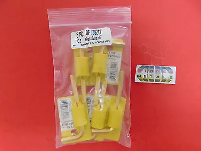 New BONDHUS 5pc 7/32 GoldGuard Hex Key Allen L Wrench Short Arm 38211 USA - Image 1 of 2