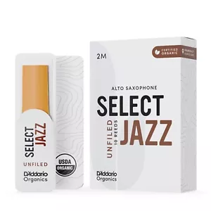 10-pack Rico Organic Select Jazz Unfiled Alto Sax Reeds Strength 2 Medium - Picture 1 of 16
