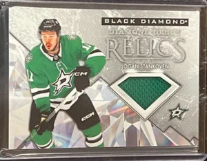 Logan Stankoven Diamante Debutto Patch Reliquie 2024 Upper Deck Diamante Nero - Foto 1 di 2