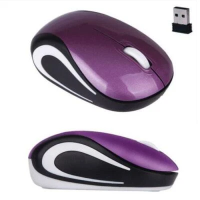 Kawaii Purple Mini 2.4 GHz Wireless Optical Mouse Mice For PC Laptop Notebook - Image 1 of 4