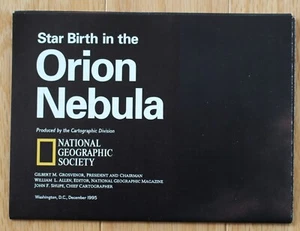 National Geographic Map December 1995; Star Birth in the Orion Nebula - Picture 1 of 3